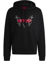 HUGO - Hoodie À Logo Imprimé - Lyst