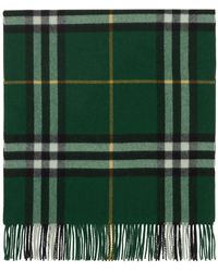 Burberry - Check-print Fringed Cashmere Scarf - Lyst