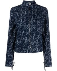 Ludovic de Saint Sernin - Monogram-Print Denim Jacket - Lyst