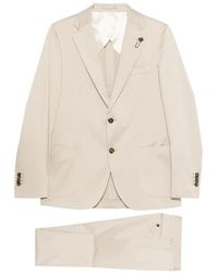 Lardini - Single-Breasted Cotton Suit - Lyst