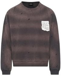 we11done - Grunge Paper Note Distressed Sweatshirt - Lyst
