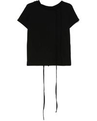 Yohji Yamamoto - Tie-Detailed T-Shirt - Lyst
