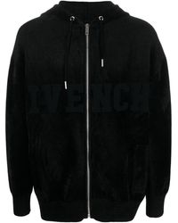 Givenchy - Logo-print Zip-up Hoodie - Lyst