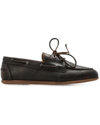 POSA - Milano Leather Boat Shoes - Lyst