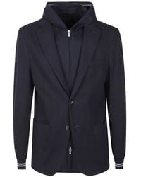 Eleventy - Blazer A Capas Con Capucha - Lyst