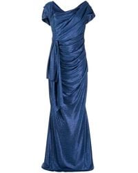 Talbot Runhof - Draped Lurex Mermaid Gown - Lyst