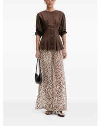 ViCOLO - Leopard-Print Wide-Leg Trousers - Lyst