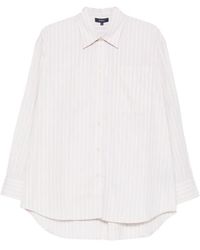 Soeur - Striped Curved Hem Shirt - Lyst