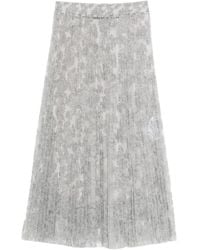 Ermanno Scervino - Gonna Midi Plissettata A Fiori - Lyst