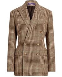 Ralph Lauren - Blazer Croisé À Carreaux - Lyst