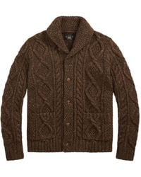 RRL - ケーブルニット カーディガン - Lyst