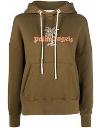 Palm Angels - Logo-Print Hoodie - Lyst