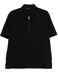 AROVESCIO - Polo Con Cremallera Y Manga Corta - Lyst