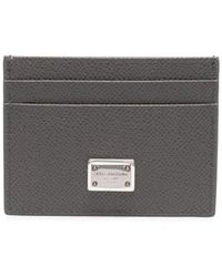 Dolce & Gabbana - Leather Card Holder With Logo Plaque - Lyst