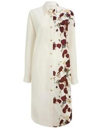 KHAITE - Robe Chemise À Imprimé Fleuri Gloria - Lyst