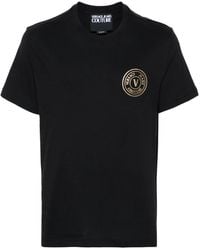 Versace Jeans Couture T-Shirt V-Emblem Outline Baroque in