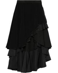 Yohji Yamamoto - Asymmetrischer Rock mit Volant - Lyst