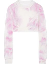 MM6 by Maison Margiela - Tie-Dye Cropped Jumper - Lyst