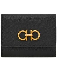 Ferragamo - Grained Leather Trifold Wallet Accessories - Lyst
