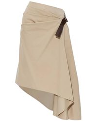 Loewe - Jupe Asymétrique À Taille Ceinturée - Lyst