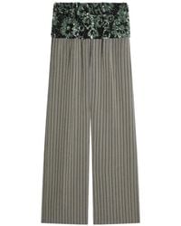 Dries Van Noten - Gestreepte Broek Verfraaid Met Pailletten - Lyst