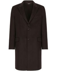 Dolce & Gabbana - Single-breasted Cashmere Coat - Lyst