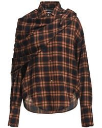 Essentiel Antwerp - Checked Scarf-Detail Shirt - Lyst