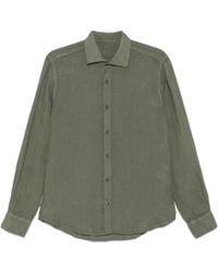 120% Lino - Long-Sleeve Buttoned Shirt - Lyst