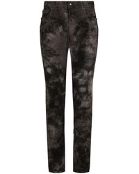 Dolce & Gabbana - Jeans Met Marmer-effect - Lyst
