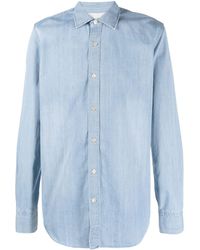 Eleventy - Long-sleeve Cotton Denim Shirt - Lyst
