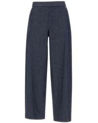 Elena Miro - Pantaloni A Gamba Ampia Elasticizzati - Lyst