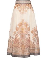 Zimmermann - Donna Gonna Midi Illustration - Lyst