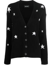 Zadig & Voltaire - Mirka Stars Cashmere Cardigan - Lyst