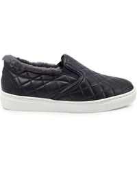 Madison Maison - Quilted Shearling-Trim Sneakers - Lyst