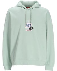 HUGO - Graphic-Print Cotton Hoodie - Lyst
