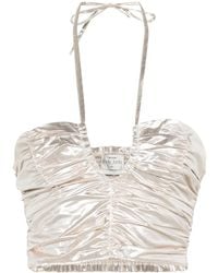 forte_forte - Lurex Taffetas Bustier - Lyst