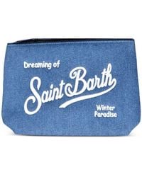 MC2 Saint Barth - Aline Logo-Embroidered Clutch Bag - Lyst