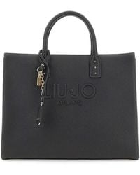 Liu Jo - Embossed Logo Charm Tote Bag - Lyst