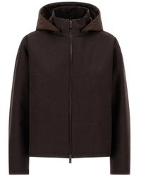 Herno - Veste En Flanelle À Capuche - Lyst