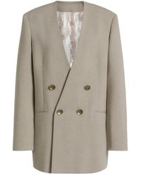 Alberta Ferretti - Double-Breasted Buttoned Jacket - Lyst