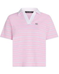 KARL LAGERFELD - Ikon Stripe Polo Shirt - Lyst