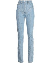 Mugler - Spiral Skinny Jeans - Lyst