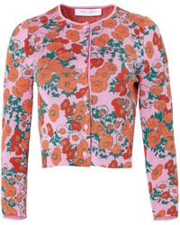 Carolina Herrera - Floral-print Knit Dress - Lyst