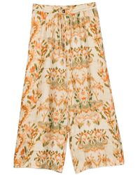 Pierre Louis Mascia - Ikat-Print Drawstring-Fastening Palazzo Pants - Lyst