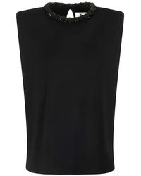 Elisabetta Franchi - Top With Jewel Collar - Lyst