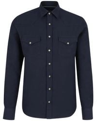 Canali - Buttoned Western Shirt - Lyst