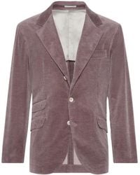 Brunello Cucinelli - Single-Breasted Cotton-Blend Blazer - Lyst