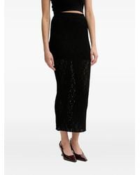 Silvian Heach - Open-Knit Midi Skirt - Lyst