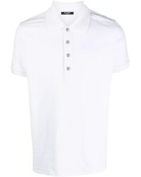 Balmain - Knitted Cotton Polo Shirt - Lyst