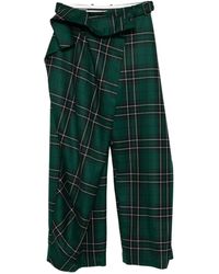 JW Anderson - Fold-Over Tartan Trousers - Lyst